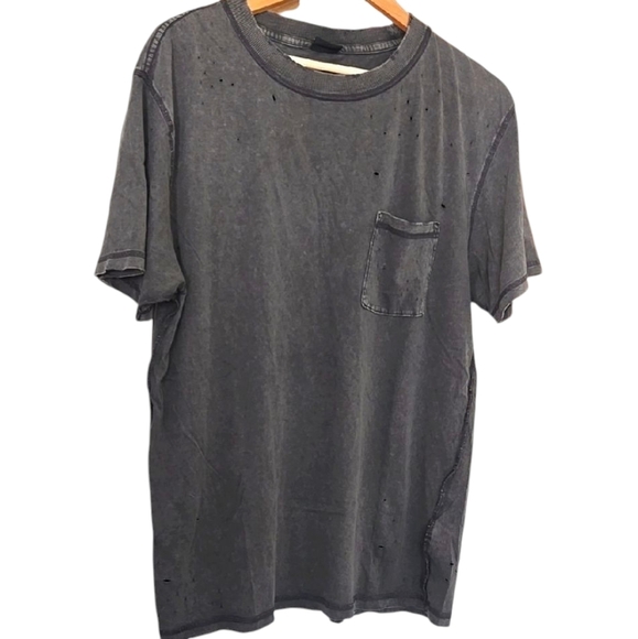 Cotton ON THRASHED Distressed Destroyed Tee Reverse Stitching Size L - Picture 1 of 9